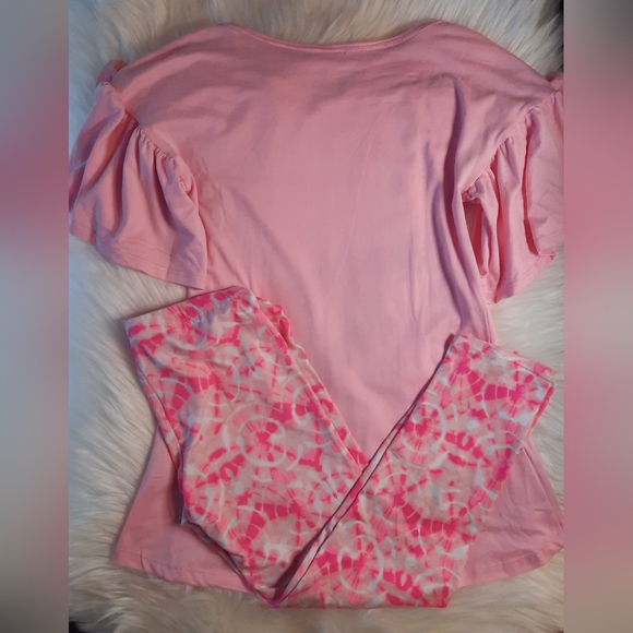 Girls 2pc Matching Set - Mermaid/ Pink TieDye - Size 7-8 - Boutique Set - Picture 7 of 8